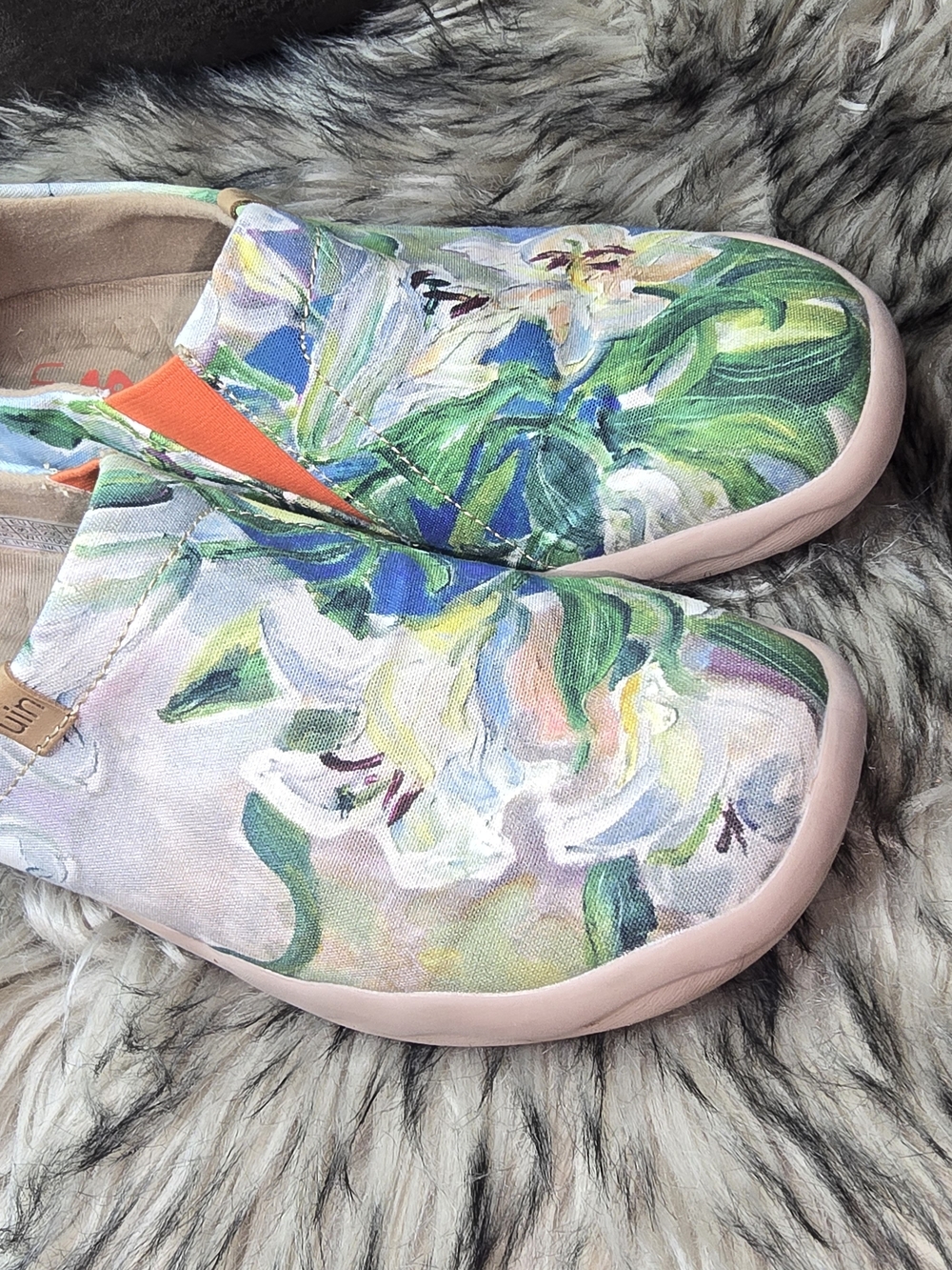UIN Women's Floral Slip-On Mules in Green, Blue, Pink - Picture 2 of 7
